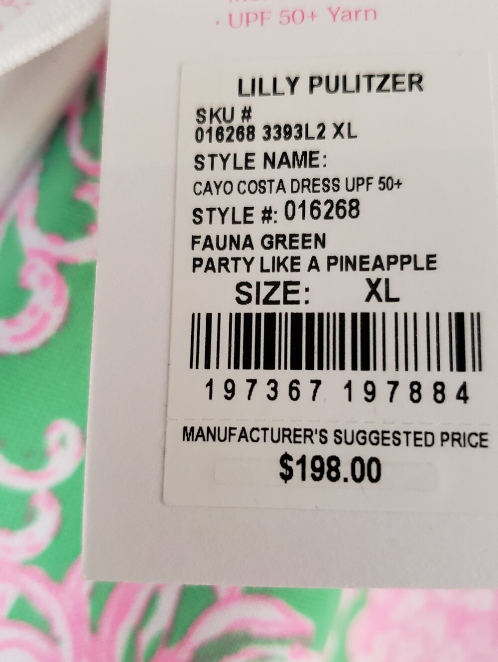 Lilly Pulitzer Mint & Pink Floral Luxletic Polo - Picture 3 of 4